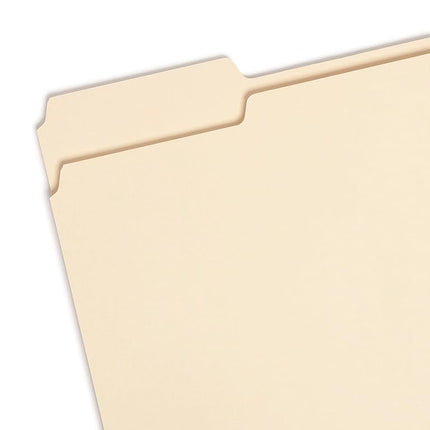 Smead 100% Recycled File Folder, 1/3-Cut Tab, Letter Size, Manila, 100 Per Box (10339)