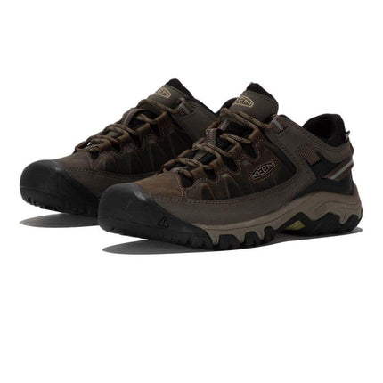 KEEN Men's Targhee 3 Leather Waterproof Hiking Shoe, Bungee Cord/Black, 15 M US