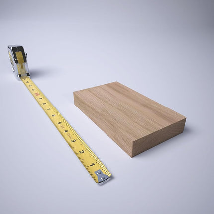 3 3/4"W x 6 1/2"H x 1"P Americraft Solid Hardwood Stain Grade Smooth Plinth Block with Squared Edge, White Oak