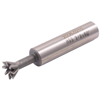 Cortador de cola de milano HSS de 3/8 pulgadas y 60 grados HHIP 2006-0210