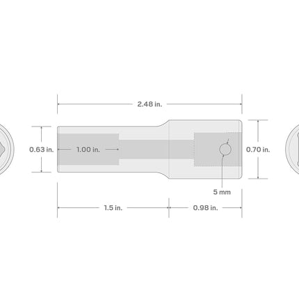TEKTON Vaso de impacto de 3/8 pulgadas x 10 mm de profundidad y 6 puntas | SID13110