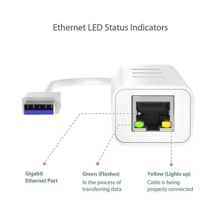 TP-LINK UE330 Mini Hub de données USB 3.0 à 3 ports avec adaptateur réseau LAN Ethernet Gigabit 10/100/1000 pour Apple MacBook Surface Pro XPS Ordinateur portable Ultrabook Chromebook PC Mac et plus encore