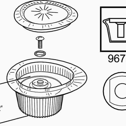 MOEN 96797 Chateau One-Handle Tub and Shower Handle Button Kit