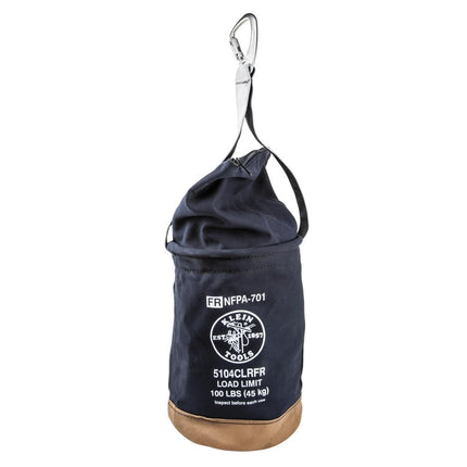 Klein Tools 5104CLRFR Canvas Bucket, Flame-Resista