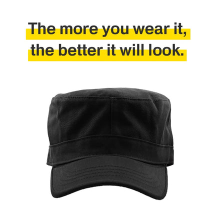 Gorra estilo militar básica de cadete KBETHOS KBK-1464 BLK L para uso diario