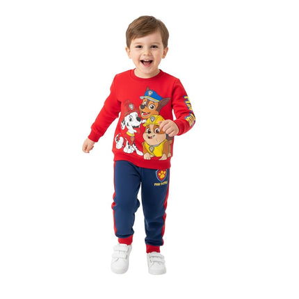 Nickelodeon Paw Patrol Pullover Sweater and Jogger Pant Set for Boys, Active Wear for Kids, Size 7 Red