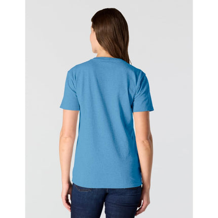 Carhartt Women’s Loose Fit Heavyweight Short-Sleeve Pocket T-Shirt, Tranquil Blue Heather, XS