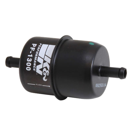 K&N Gasoline Fuel Filter: High Performance Fuel Filter, Premium Engine Protection, Compatible with 1950-1994 Ford, GM, Mopar Carbureted Gasoline Engines, PF-1300, Schwarz