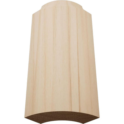 4 1/4"H x 1 5/16"P WM620 Americraft Solid Hardwood Stain Grade Bullnose Outside Corner Moulding, Alder (Matches Moulding MLDW01X04WM620AL)