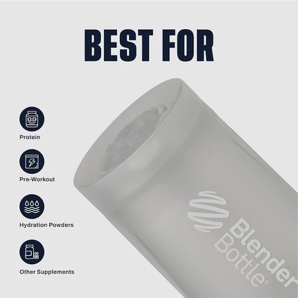 BlenderBottle Classic V2 Shaker Bottle Perfect for Protein Shakes and Pre Workout, 32-Ounce, Pebble Grey