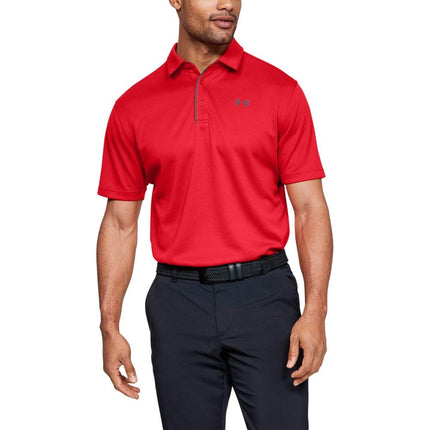 Under Armour Tech Men's Polo Shirt,Red/Graphite,3X