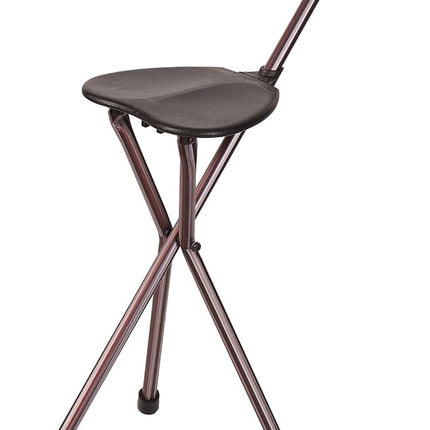 Walking Stick Chair Combo, Folding Walking Cane, Switch Sticks Lightweight Adjustable Medical Foldable Cane with Seat, Kensington