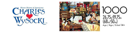 Buffalo Games - Charles Wysocki - Maggie The Messmaker - 1000 Piece Jigsaw Puzzle for Adults - Challenging Puzzle Perfect for Game Nights