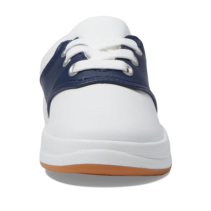Keds Girl's School Days (Toddler/Little Kid) Sneaker, White/Navy, 12 Little Kid