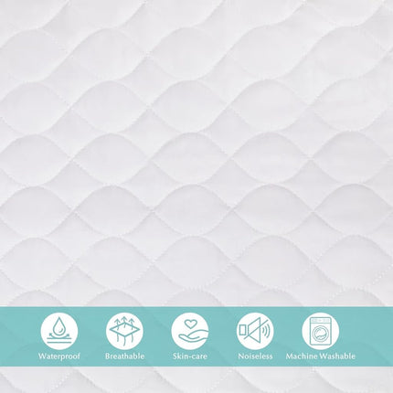 Protège-matelas imperméable American Baby Company pour mini-lit de bébé 38" x 24" - Matelassé, silencieux, ultra-doux et respirant pour parc et mini-lit de bébé