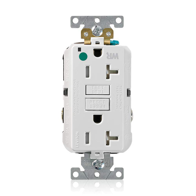 Leviton GFWT2-HGW 20A-125V Extra-Heavy Duty Hospit