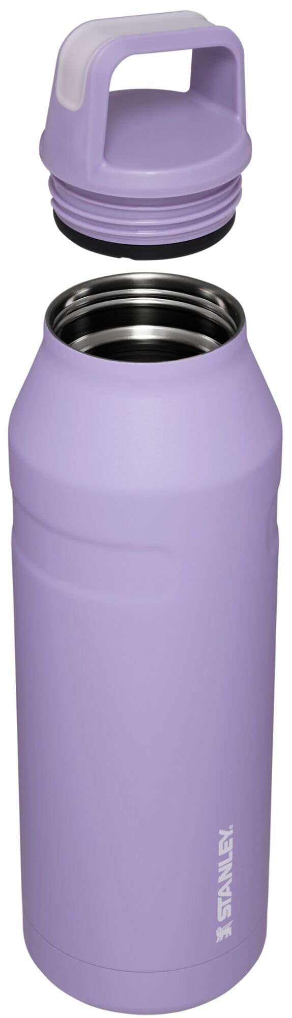 STANLEY IceFlow Cap and Carry Water Bottle 50 oz | Wide Mouth Twist Lid | Lightweight and Leakproof for Travel and Sports | Insulated Stainless Steel | BPA-Free | Lavender
