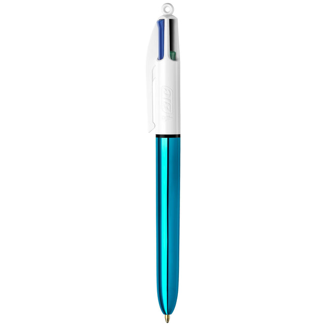 Bolígrafos retráctiles BIC 4 Colores Shine, punta mediana versátil de 1.0 mm, tinta de larga duración, excelente idea de regalo, 3 unidades en colores surtidos