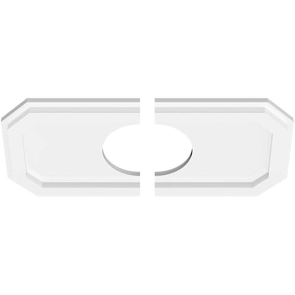 18"W x 9"H x 5"ID x 6 1/4"C x 1"P Emerald Architectural Grade PVC Contemporary Ceiling Medallion, Two Piece