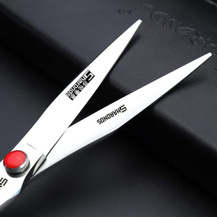 SHARONDS 7'' 7.5'' 8'' Professional Hairdressing Scissors Barber Salon Hair Cutting Dragon Shears (Large) (7.5 inch dragon scissors) Gold