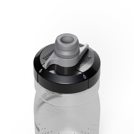 Camelbak PODIUM 710 ml – bike bottle – light and compact – easy squeeze function – self-sealing cap – leak-proof – fits in bottle holder – carbon, size: OS