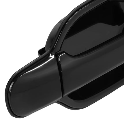 DNA MOTORING OEM-DHO-00496 Rear Left Side Outer Door Handle Compatible with 2009-2012 Colorado/Canyon Crew Cab, Smooth Black