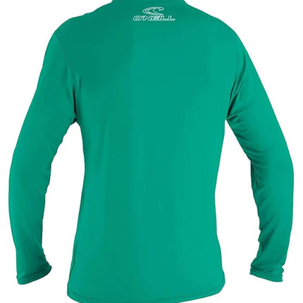 O'Neill Wetsuits Youth Basic Skins 50+ Long Sleeve Sun Shirt, Seaglass,14