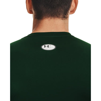Under Armour Men's Armour HeatGear Compression Long-Sleeve T-Shirt, Forest Green (301)/White, Medium