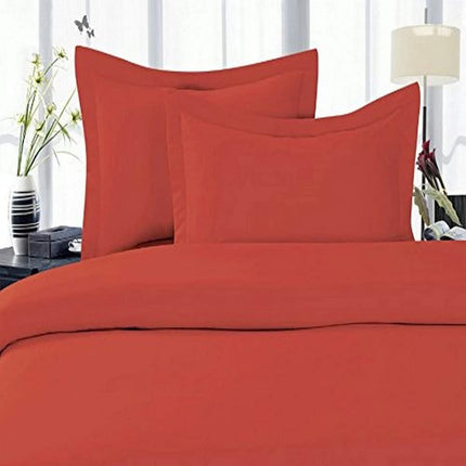 Elegant Comfort 4 Piece 1500 Thread Count Luxury Silky Soft Egyptian Quality Coziest Sheet Set, Queen, Rust/Pumpkin (13RW- Queen Rust)