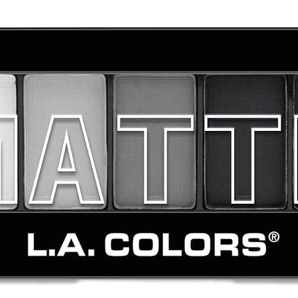 L.A. Colors 5 Color Matte Eyeshadow, Black Lace, 0