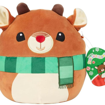 Squishmallows Rudolph el Reno de la Nariz Roja Peluche de 6.5 Pulgadas