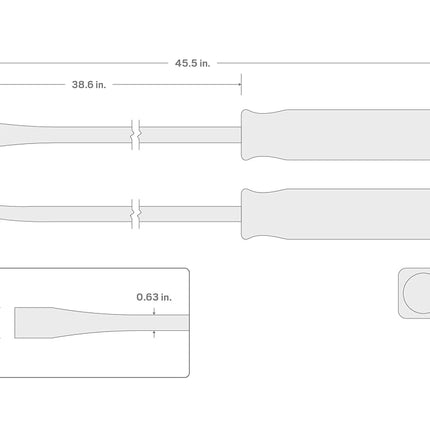 TEKTON 45 Inch Angled End Handled Pry Bar | LSQ42045