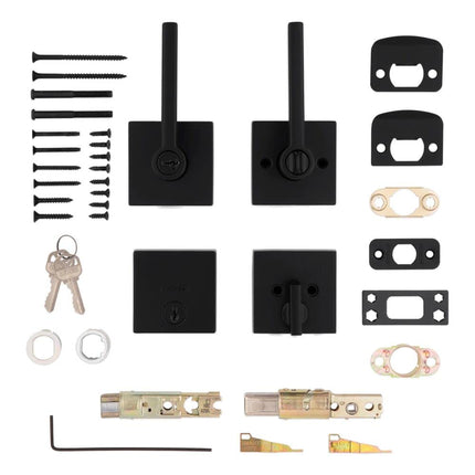 Kwikset 99910-068 Halifax Deadbolt Combo Pack, Matte Black, No Size