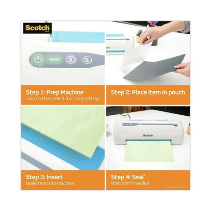 Scotch Letter Size Thermal Laminating Pouches, 5 mil, 11 1/2 x 9, 100/Pack