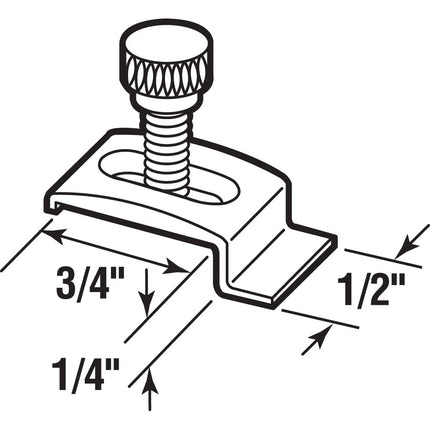 Prime-Line Products T 8725 Storm Door Panel Clip with Screws, 1/4-Inch, White,(Pack of 8)