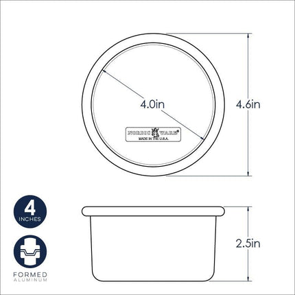 Nordic Ware Layer Round Cake Pan, 4-Inch, Silver