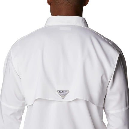 Columbia Mens Blood and Guts Iv Woven Long Sleeve, White, XXL