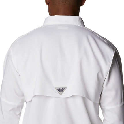 Columbia Mens Blood and Guts Iv Woven Long Sleeve, White, XXL
