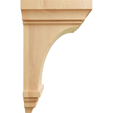 Ekena CORW04X04X08JERO 4-Inch Width x 4 3/4-Inch Depth x 8-Inch Height Small Jefferson Wood Corbel - Red Oak