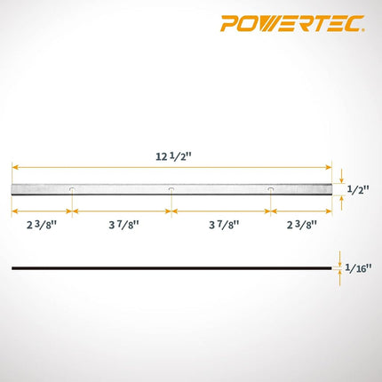 Fers de rabot POWERTEC en acier rapide pour Delta TP305 de 12,5 po