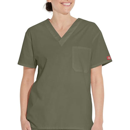 Dickies Men's Big & Tall V-Neck Scrub Double Chest