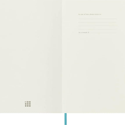 Moleskine Classic Soft Cover Ruled Notebook, Reef Blue, Large