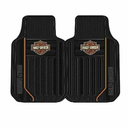 Harley Elite Series B&S Orange Floor Mats, Floor Mats by Plasticolor (001653R01)