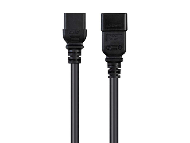 Monoprice 135059 Heavy Duty Extension Cord - IEC 60320 C20 to IEC 60320 C19 12AWG 20A/2500W SJTW 250V Black 6ft