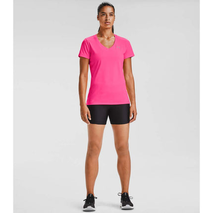 Camiseta Sólida Under Armour Tech para Mujer Cereza XS