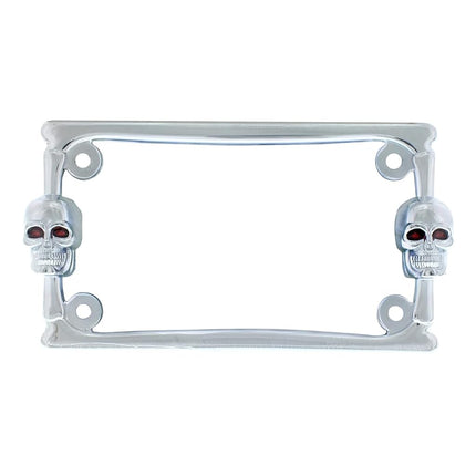 United Pacific 50075 Chrome Skull Motorcycle License Plate Frame