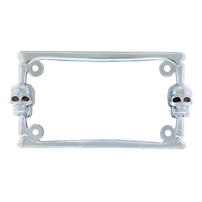 United Pacific 50075 Chrome Skull Motorcycle License Plate Frame