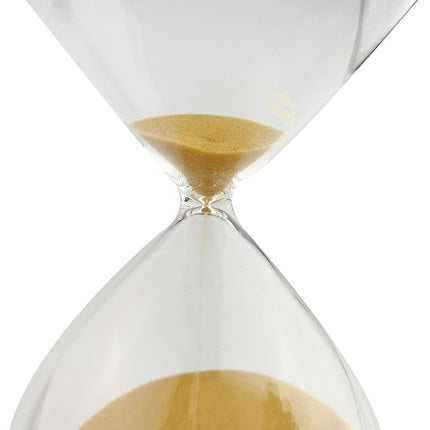 Large Fashion Colorful Sand Glass Sandglass Hourglass Timer Clear Smooth Glass Measures Home Desk Decor Xmas Birthday Gift (Brown, 30 Minutes)