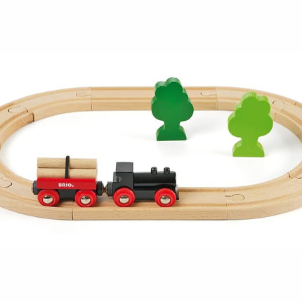 BRIO Classic Little Forest Railway Train Set for Kids Age 2 Years Up - Retro Wooden Toddler Toys