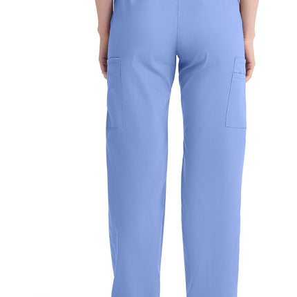 Dickies Women's Signature Elastic Waist Scrubs Pant Medical, Ciel Blue, X-Small Tall